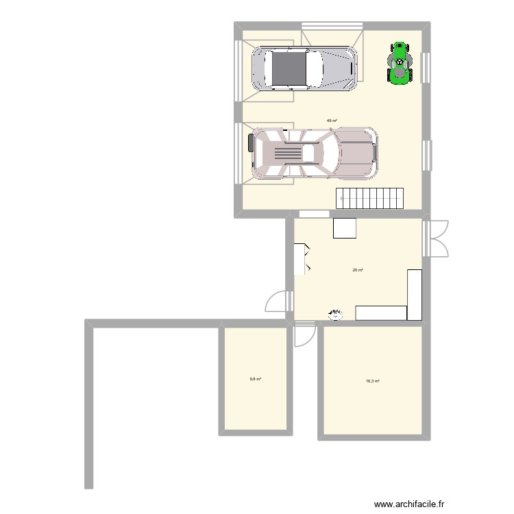 Pi&egrave;ce &agrave; vivre. Plan de 0 pièce et 0 m2