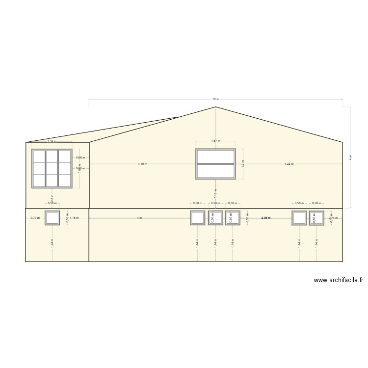 Liserons façe ouest avant. Plan de 0 pièce et 0 m2