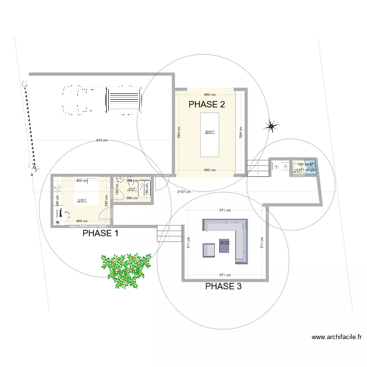 S-pirit lodge phasage. Plan de 