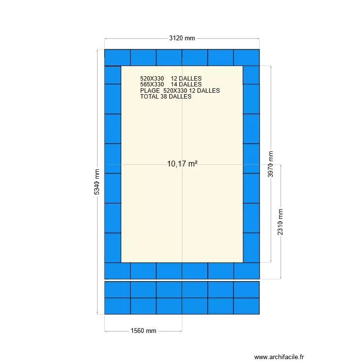CALEPINAGE MARGELLE. Plan de 