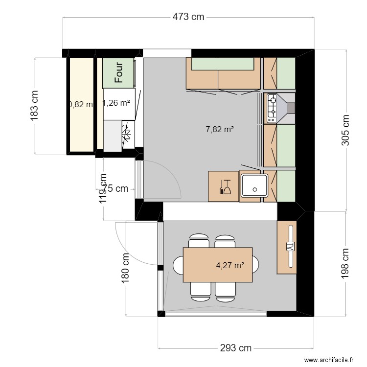 ameublement cuisine. Plan de 0 pièce et 0 m2