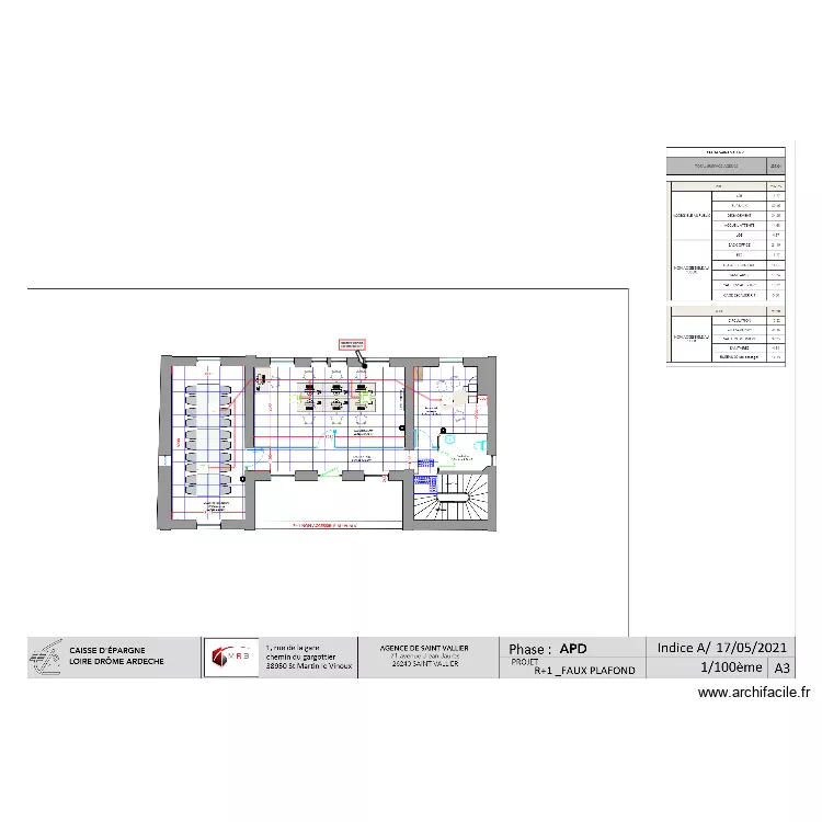 Celda st Vallier R1. Plan de 