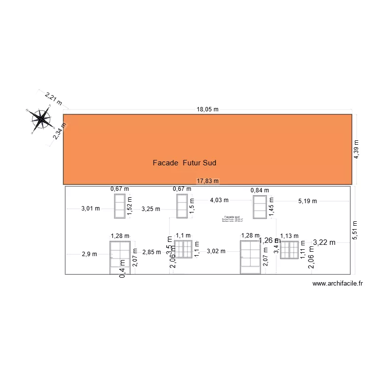 facade futur 2  sud. Plan de 