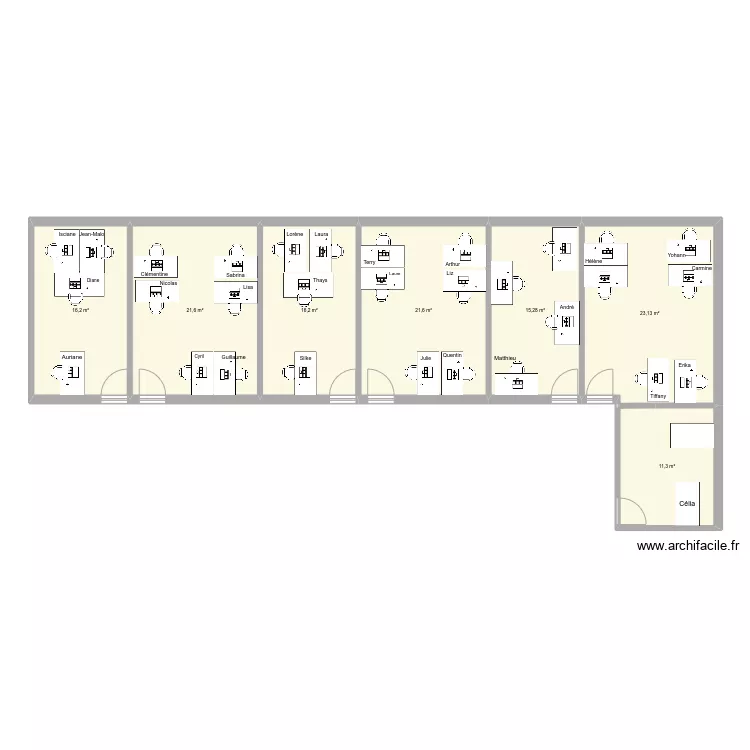 1er etage gauche. Plan de 1er etage gauche. Plan de