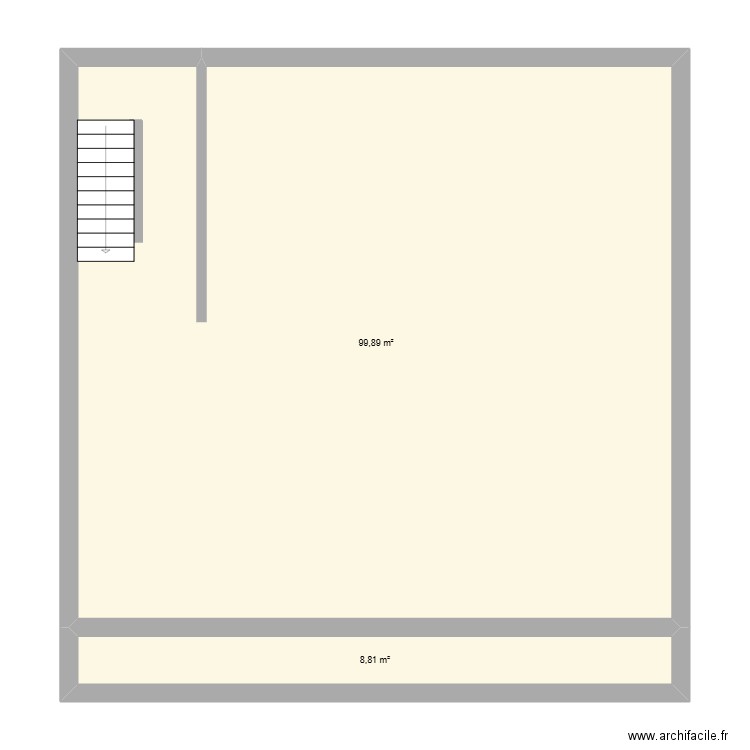 RDC - garage. Plan de 2 pièces et 109 m2