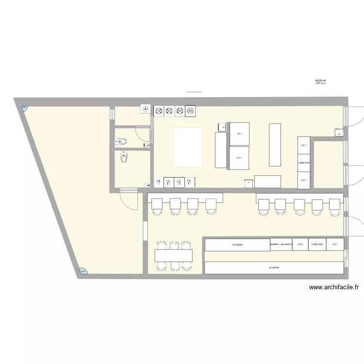 AMENAGEMENT PIZZERIA VF. Plan de AMENAGEMENT PIZZERIA VF. Plan de