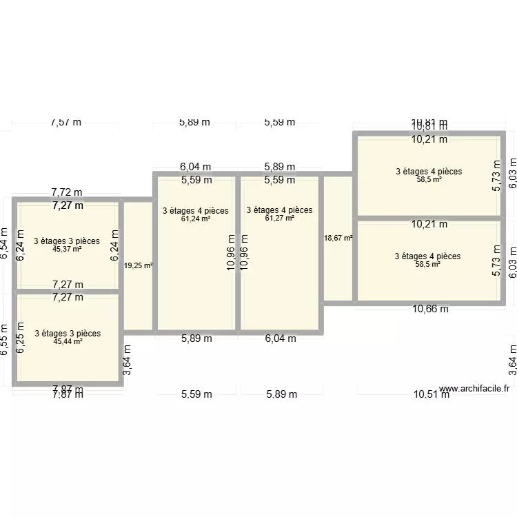 Immeuble Plan 38 A & 38 B. Plan de 8 Pièces et 368 m²