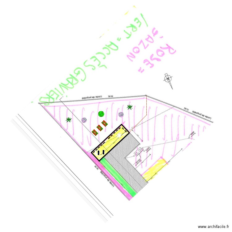 Aménagement jardin. Plan de 0 pièce et 0 m2