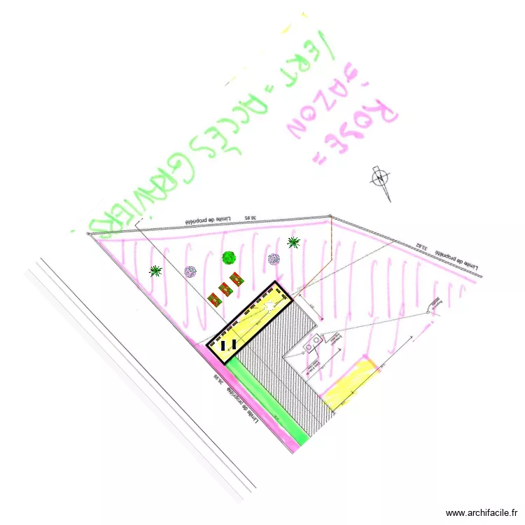 Am&eacute;nagement jardin. Plan de 