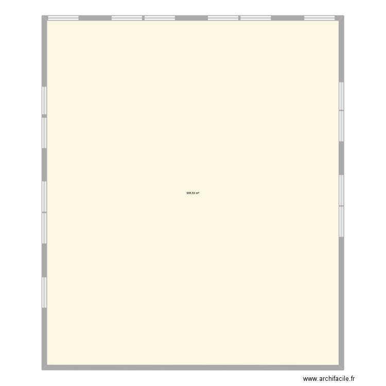 Locaux. Plan de 1 pièce et 306 m2
