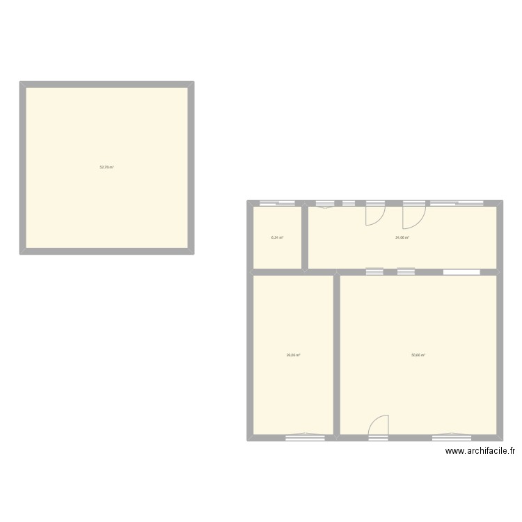 dreux. Plan de 5 pièces et 160 m2