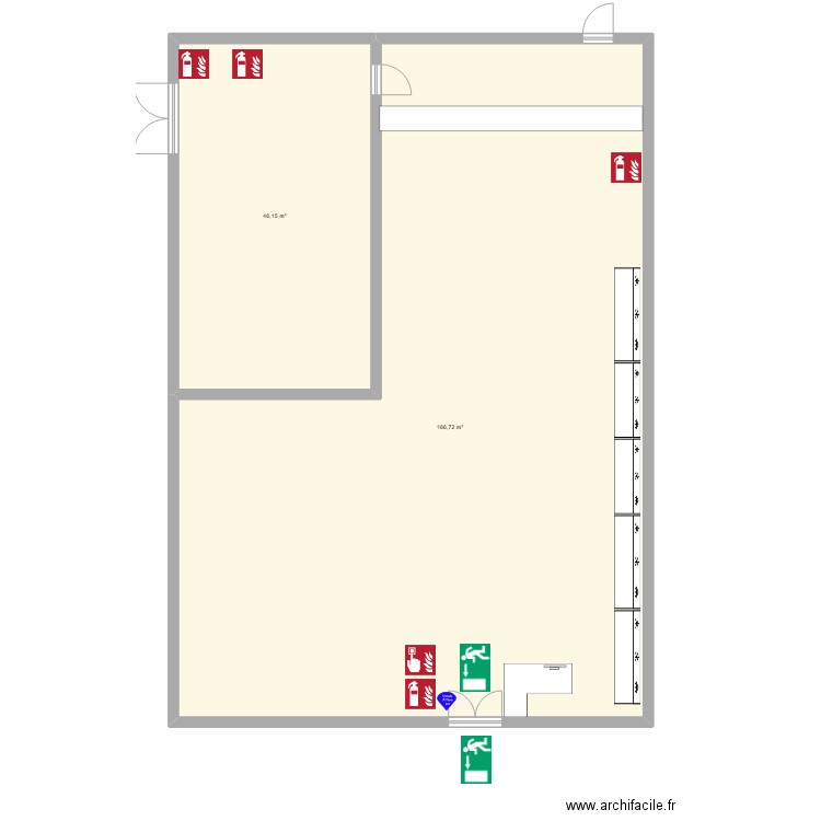 nabil boucherie. Plan de 2 pièces et 213 m2