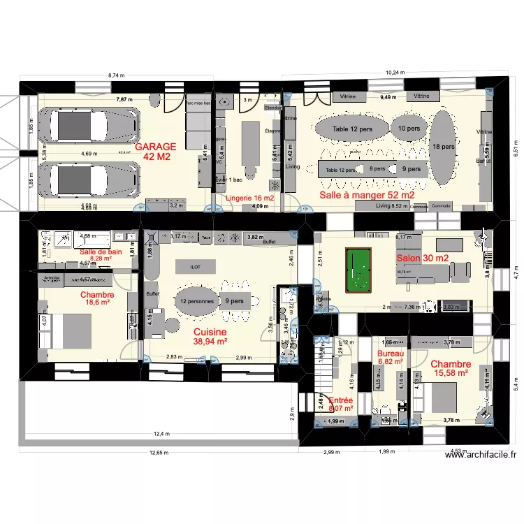 Aménagement maison Christian. Plan de Aménagement maison Christian. Plan de
