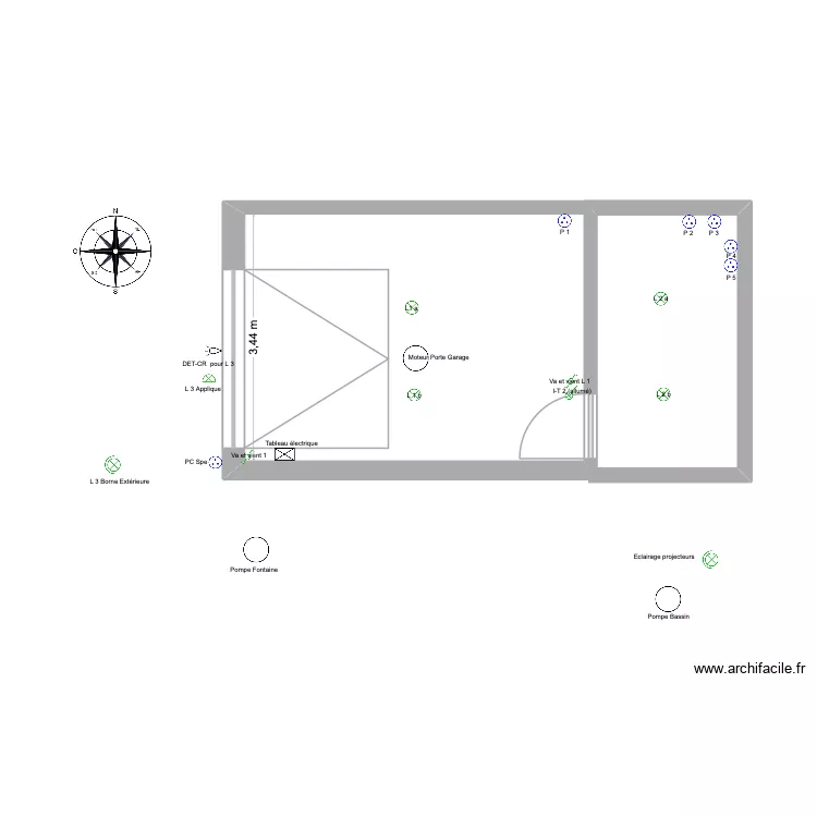 Projet Garage + atelier. Plan de 