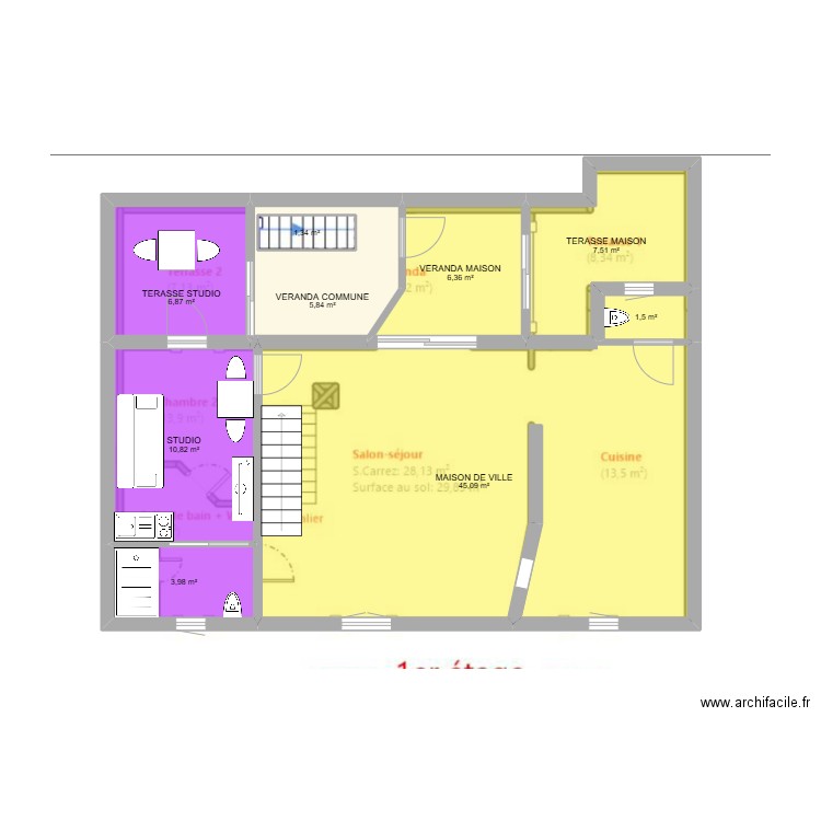 LUNEL HALLES. Plan de 15 pièces et 147 m2