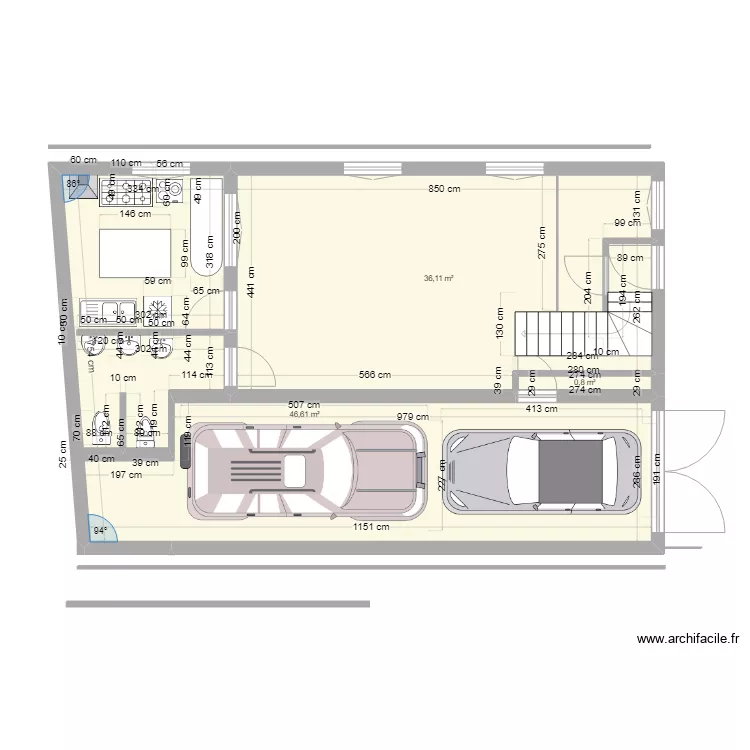 Garage et cantine. Plan de Garage et cantine. Plan de