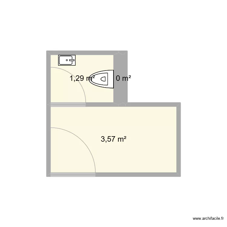 Plati. Plan de 3  et 5 m²