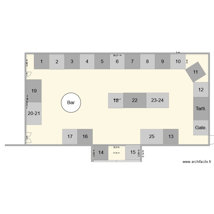 marché de noel 1. Plan de 2 pièces et 679 m2