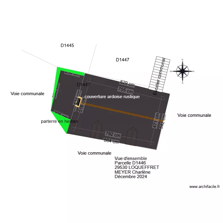 Bilirit D1446 RDC. Plan de 