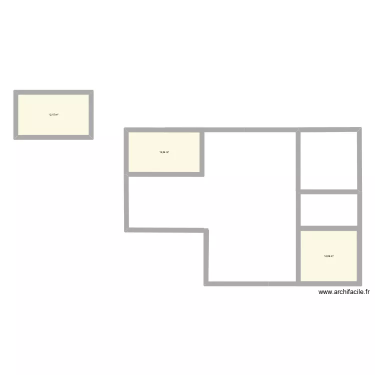 Maison &agrave; moi. Plan de 3  et 36 m²