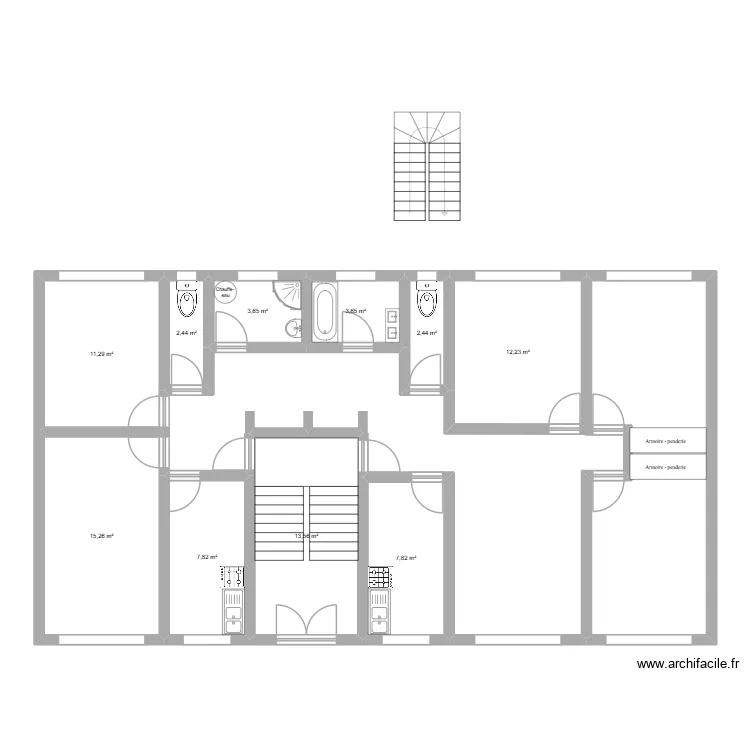 Gendarmerie-1. Plan de 10 et 80 m² Gendarmerie-1. Plan de 10 et 80 m²