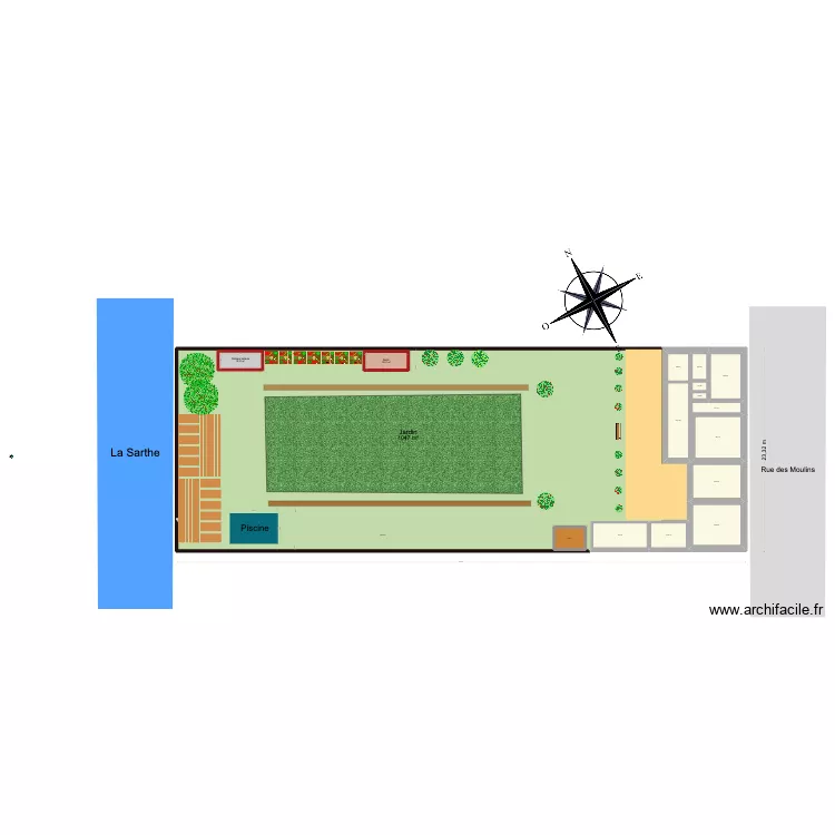 Morannes Plan de masse option jardin. Plan de Morannes Plan de masse option jardin. Plan de