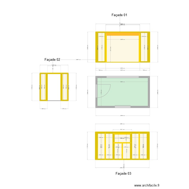 choisenet facade 01. Plan de 10 pièces et 23 m2