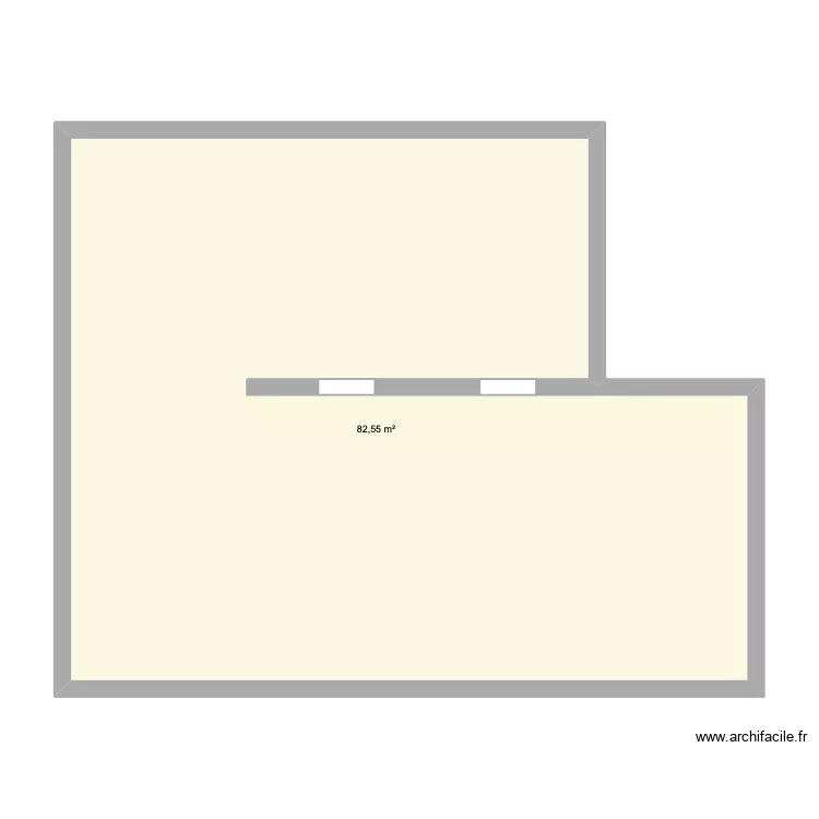 base. Plan de 1  et 83 m²