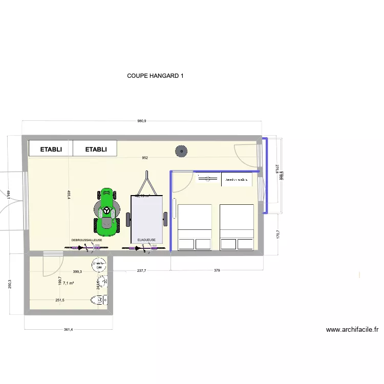 COUPE HANGARD 8. Plan de COUPE HANGARD 8. Plan de