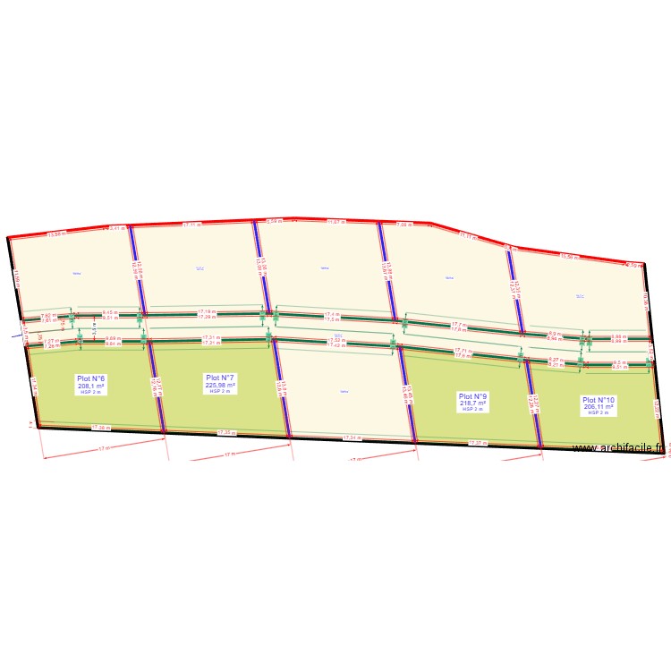 Lamai center land plot V1. Plan de 11 pièces et 2485 m2