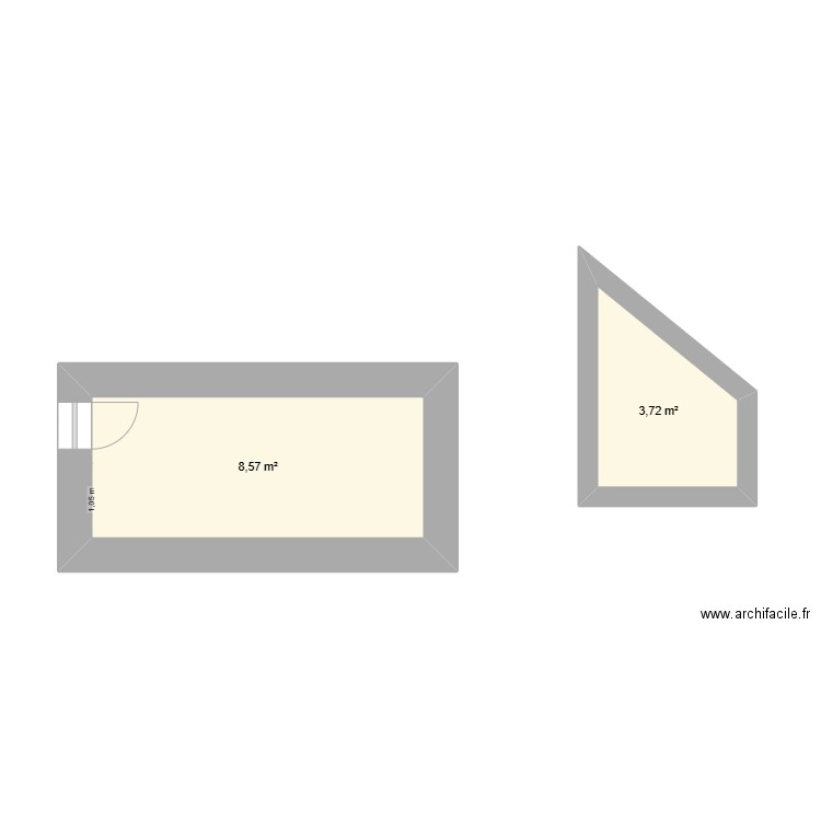 poulailler. Plan de 2 pièces et 12 m2