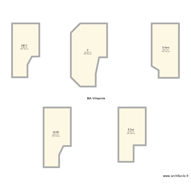 MA Ville pinte. Plan de 0 pièce et 0 m2