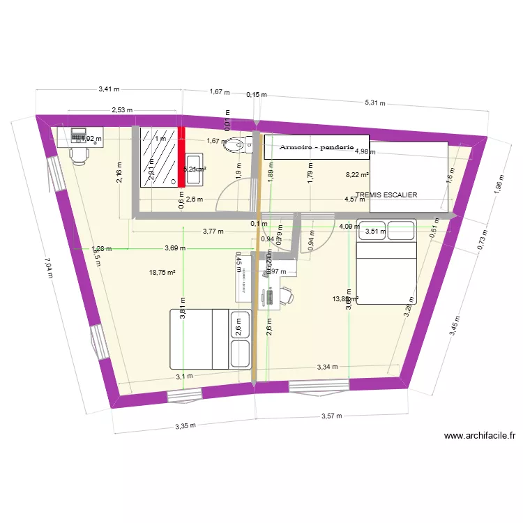 ET2-v_082026. Plan de 4  et 46 m²