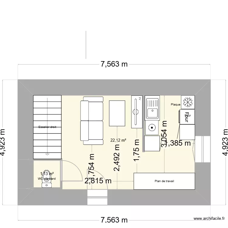 RDC LOGEMENT 1. Plan de RDC LOGEMENT 1. Plan de