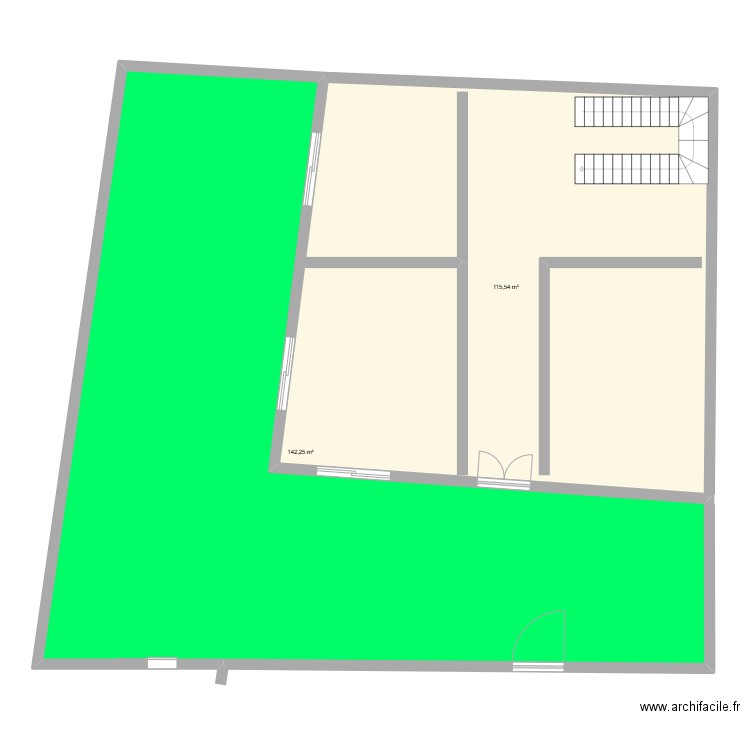 rahma. Plan de 2 pièces et 258 m2