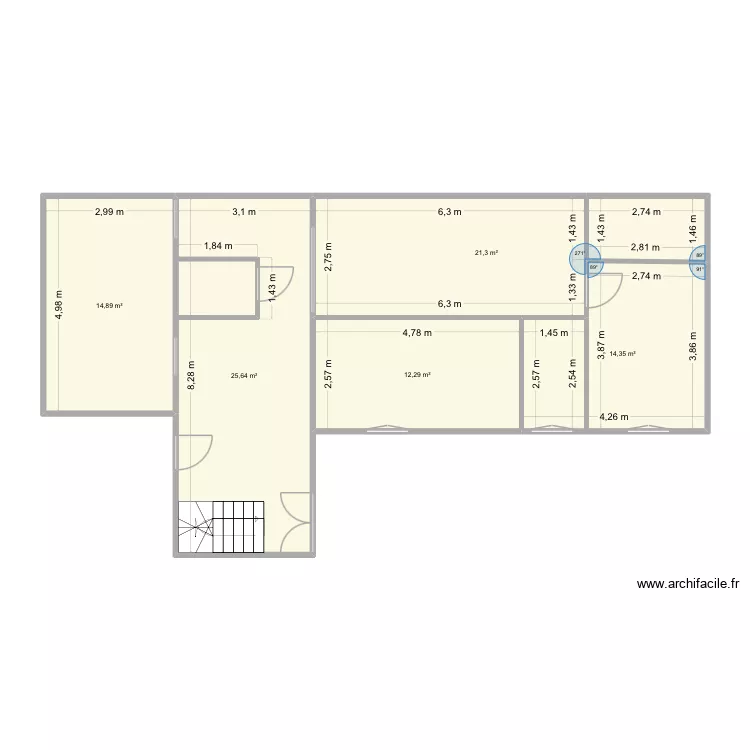 Rez de chaussé M.Turban. Plan de 5 et 88 m² Rez de chaussé M.Turban. Plan de 5 et 88 m²