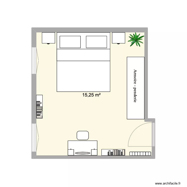 Nick San Remo Bedroom. Plan de 1  et 15 m²