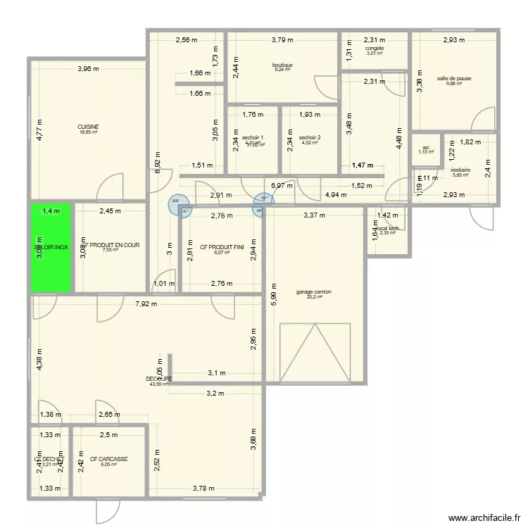 labo. Plan de 17 Pièces et 184 m² labo. Plan de 17 Pièces et 184 m²