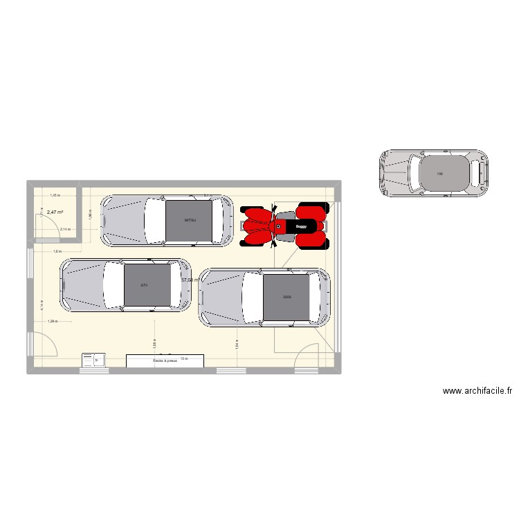 garage v1. Plan de 0 pièce et 0 m2