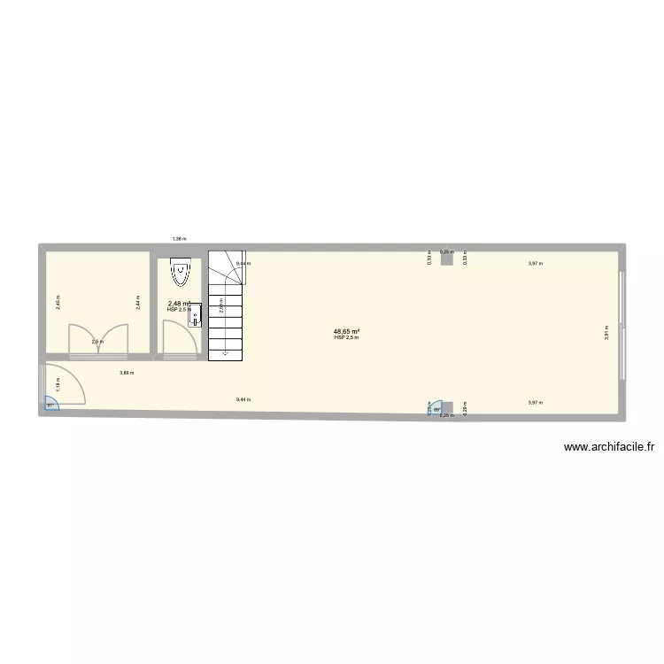 maison Charles. Plan de 2 pièces et 51 m² maison Charles. Plan de 2 pièces et 51 m²
