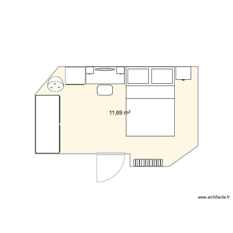 CHAMBRE A COUCHER. Plan de 0 pièce et 0 m2