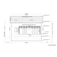 DP maison Douvres / plan projet pergola / façade Sud