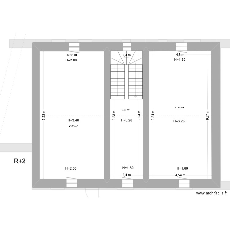 DRIHEM. Plan de 23 pièces et 377 m2