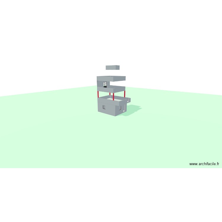 test etage. Plan de 5 pièces et 110 m2