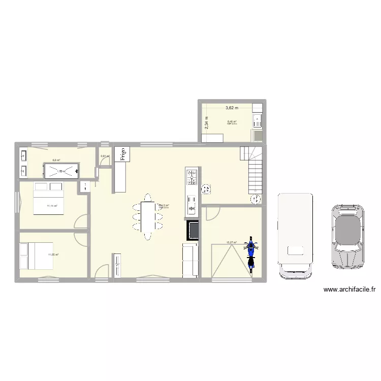 Montbert. Plan de 8 et 115 m² Montbert. Plan de 8 et 115 m²