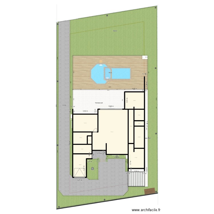 PASSONNE 2. Plan de 12 pièces et 194 m2
