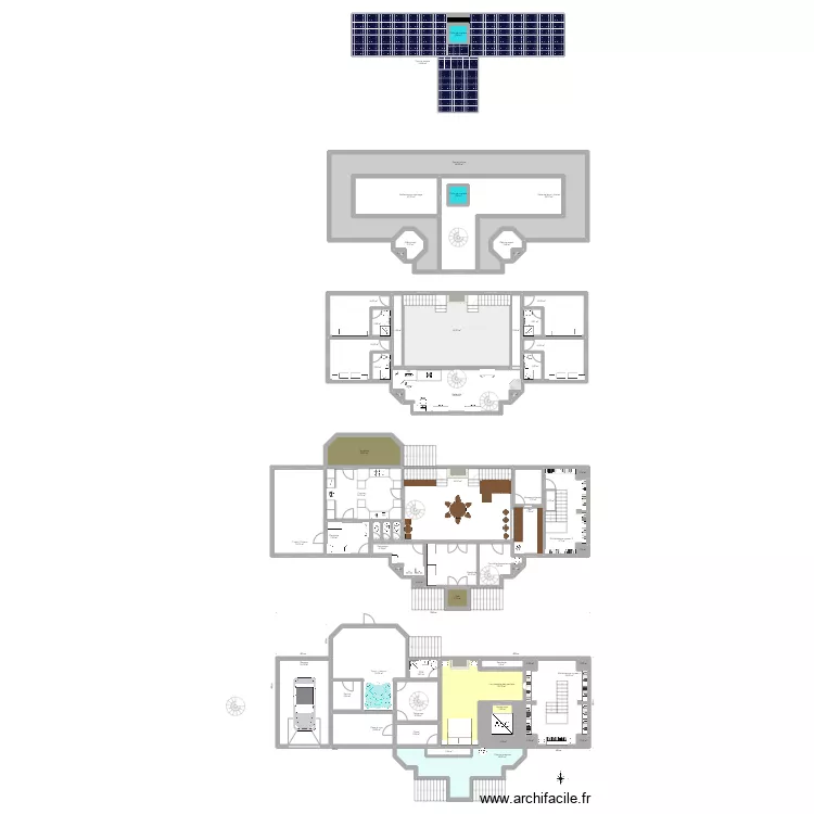 La terre enchant&eacute;e &eacute;tages. Plan de 