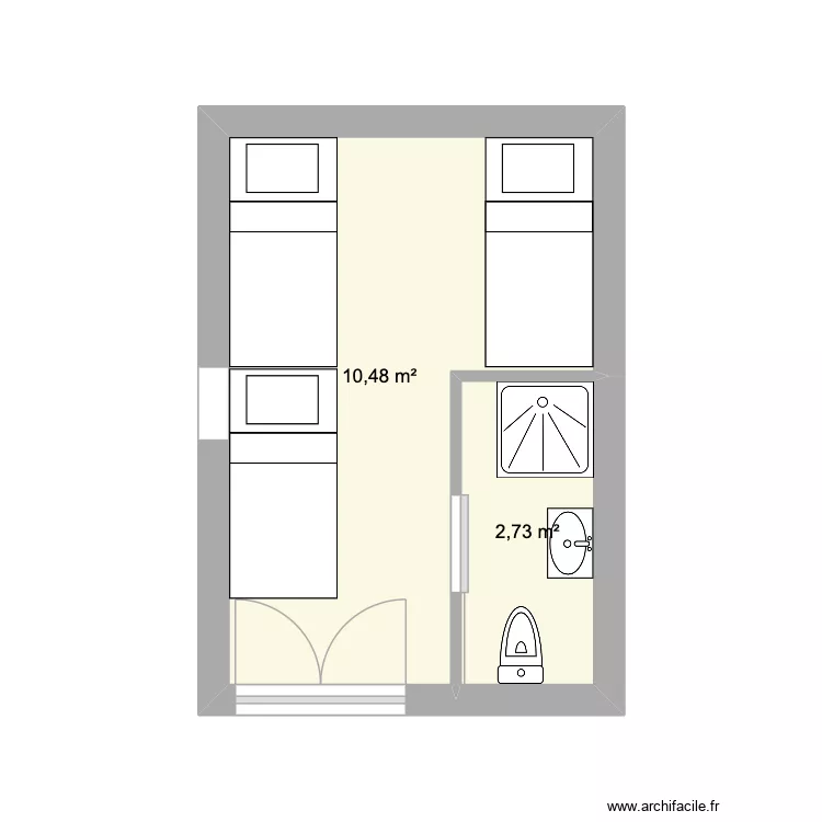 studio chourgnac. Plan de 2 pièces et 13 m² studio chourgnac. Plan de 2 pièces et 13 m²