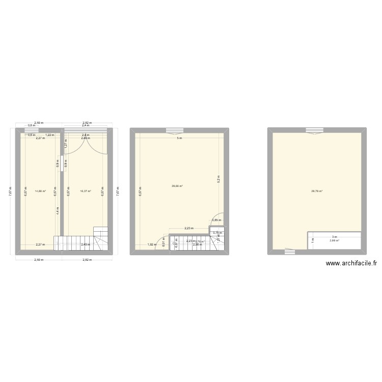 Projet. Plan de 6 pièces et 100 m2