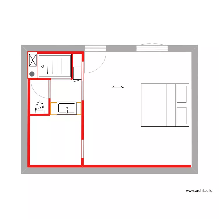 SdB Dressing Ch Parentale-1. Plan de SdB Dressing Ch Parentale-1. Plan de